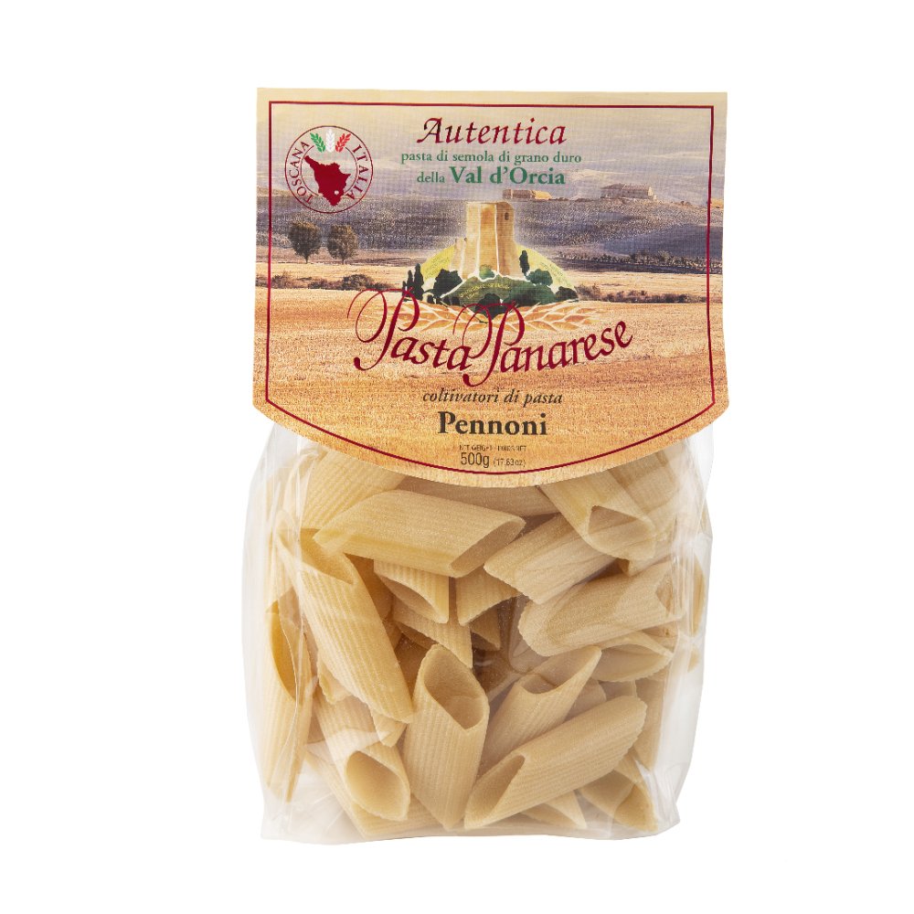 Pennoni 500 g () with 100% Italian durum wheat semolina from the  Orcia Valley (Tuscany) - Pasta Panarese | Love To Italy